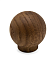 Ручка мебельная  BALL, деревянная (дуб),  темное масло, D30мм