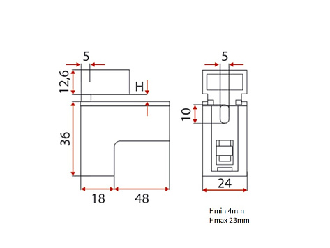 Полкодержатель CUBE-2 P510SC.2, 43 мм, матовый хром, Boyard