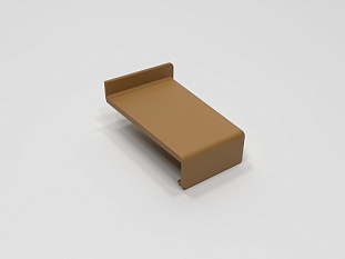 Накладка декоративная для навеса ABS, №10-Орех, левая