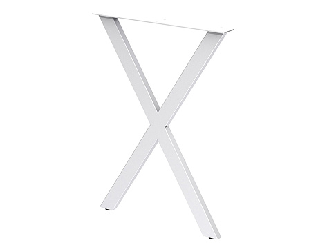Опора барная X-образная, 30х60, 920x595+5мм, усиленная, белый глянцевый (RAL 9016)