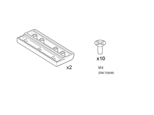Адаптер для узкой алюминиевой рамки SOLO MECH комп-т 2 шт., Art. 1249910, Samet