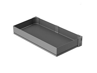 Полка 400 мм, Комфорт II, Арена ПЬЮР, 295x480x76 мм, антрацит, цвет дна антрацит, антислип, Art. 2608759846, Kessebohmer