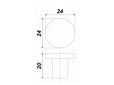 Ручка мебельная, кнопка SOLO RC042CP.4, хром, Boyard