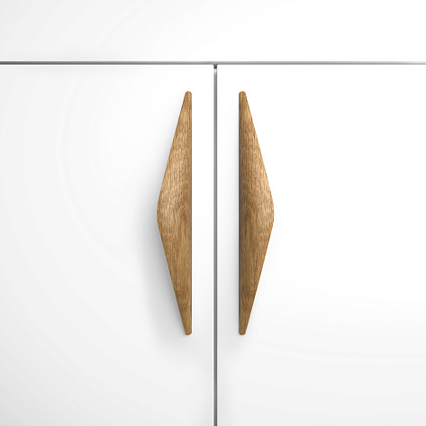 Ручка мебельная, накладная ПРЕСТИЖ, 64 мм, прозрачный, дуб