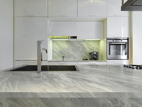 Столешница 3000х600х40 Мрамор Нуволато 2341/Pt (1п/5), k2, Slotex