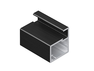 Профиль для фасадов узкий 832 20,5х19х5400, бортик 6 мм  черный крац. DE0831.VP540.BKBAN.CJ