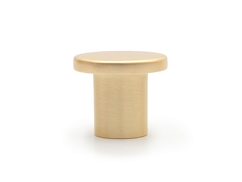 Ручка мебельная, кнопка СОЛО RC042MBSG.4, матовое брашированное сатиновое золото, Boyard