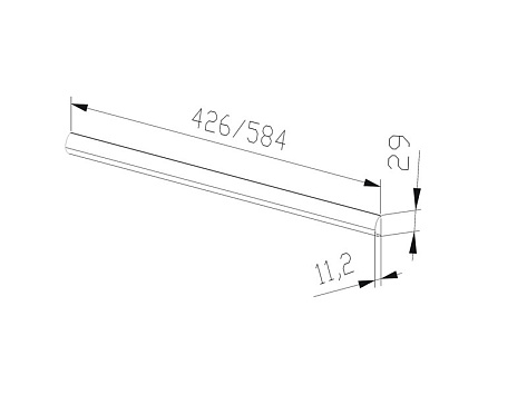 ARISTO Накладка рельса несущего, L=607, чёрный Art. WA0366.AP060.BK000.CI