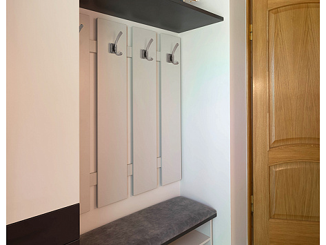 Крючок мебельный HENRY K217BAZ.9, двухрожковый, чернёный старинный цинк, Boyard