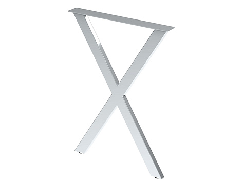 Опора барная X-образная, 30х60, 920x595+5мм, усиленная, хром (краска)