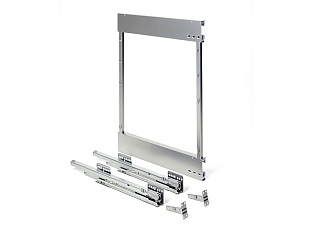 Комплект установочный Комфорт II, левый, высота 654 мм, рама 630 мм + направляющие + крепления, титан, Art. 2607560102, Kessebohmer