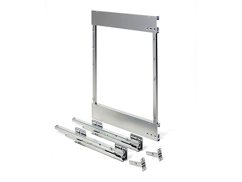 Комплект установочный Комфорт II, левый, высота 654 мм, рама 630 мм + направляющие + крепления, титан, Art. 2607560102, Kessebohmer