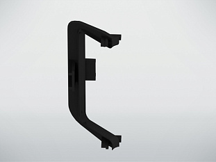 Уголок внутренний 90* Gola C, пластик, черный, распил 45*, Россия