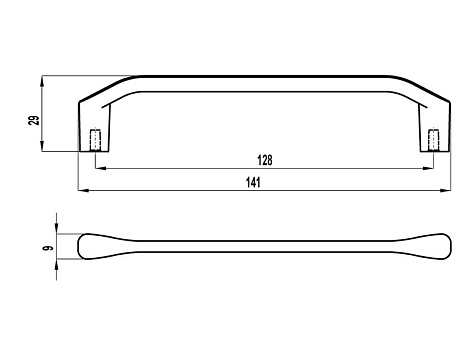 Ручка мебельная, скоба FS 211, 128 мм, хром, Валмакс