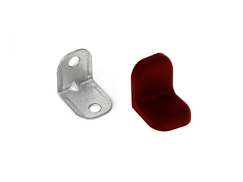 Уголок монтажный 20х20х16х1,2 металлический с пластиковой накладкой, темное красное дерево №8