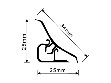 Плинтус AP120 Белый глянец 1105 / Thermoplast