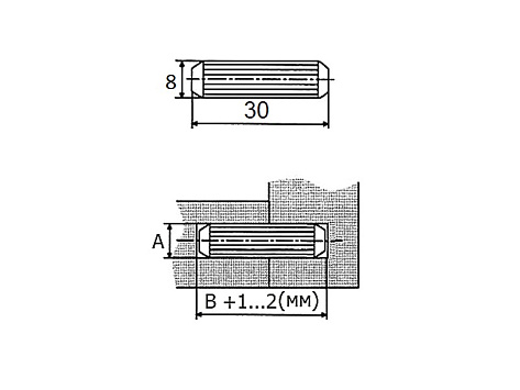 Шкант деревянный 8х30мм