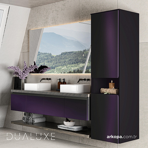 Панель матовая двусторонняя 2800х1220х18 Виола 4514 DUALUXE VIOLA, ПЭТ/ПЭТ, инд. упаковка, ARKOPA, Турция