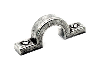 Ручка мебельная, скоба Trunk, 32мм, глянцевое олово, Metakor