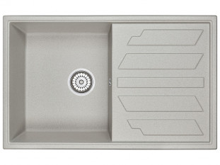 Мойка кухонная Granula 8002, 790х500х200мм, БАЗАЛЬТ, искусственный камень, в комплекте