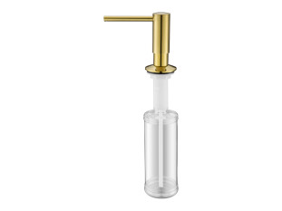 Дозатор для жидкого мыла DECUS, D004-G, золото, Paulmark