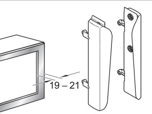 Адаптер для креплений ФриСпейс форте к алюминиевой рамке 20 мм , никель (компл. 2 шт. ) Art. 2722520006, Kessebohmer