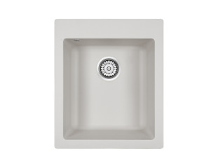 Мойка Paulmark LEER ,PM104249-WH  , 415х490мм, кварцевая композитная мойка, белая 