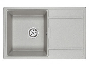 Мойка кухонная Granula 7804, 780x500х200мм, БАЗАЛЬТ, искусственный камень, в комплекте