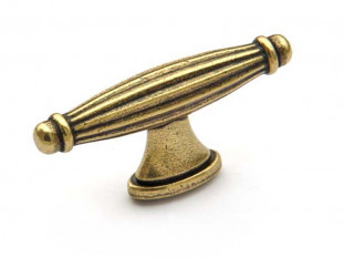 Ручка мебельная, кнопка Romantic, античная бронза, Metakor