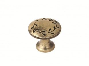 Ручка мебельная, кнопка RK-68, античная бронза, Kerron