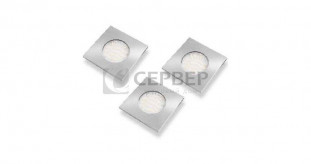 Комплект 3 LED светильников MARBELLA PLUS, 27диодов, 1.5W, подключение 220V,  холодный свет, GTV