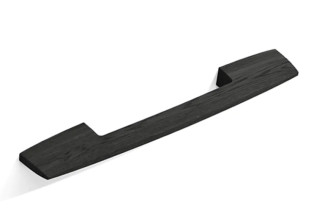 Ручка мебельная Lagom HL-003 деревянная (дуб), 256мм, чёрная