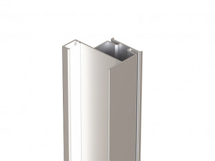 Ручка-профиль, фальш Gola вертикальный оконечный, 4,5 м, алюминий, серебро, LED с экраном (для 18мм ДСП), Италия