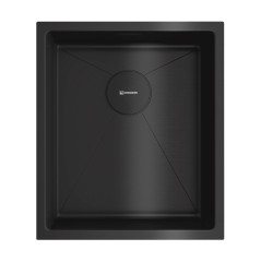 Мойка Omoikiri Taki 38-U/IF-GM 380х440х200мм, выпуск 3 1/2, нержавеющая сталь/вороненая сталь, в комплекте