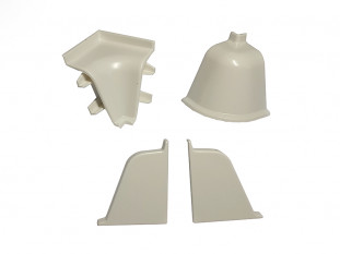 Комплект уголков и заглушек для плинтуса 118 Light Grey-1005 (229725-005)/ Rehau