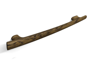 Ручка мебельная Bow HL-004M деревянная (дуб), 288 мм, коричневая