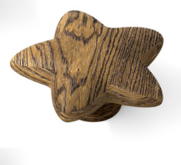 Ручка мебельная Star HL-044M деревянная (дуб),  коричневый