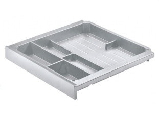 Лоток для канцелярских товаров SmarTray, H40, пластик, под алюминий, Art.9134233, Hettich