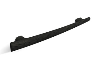 Ручка мебельная Bow HL-004M деревянная (дуб), черный, 192 мм
