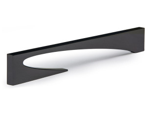 Ручка мебельная, скоба ALM PREMIUM-235, 160 мм, черный хром, Mico