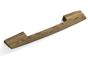 Ручка мебельная Lagom HL-003 деревянная (дуб), 256мм, коричневая