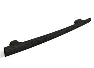 Ручка мебельная Bow HL-004M деревянная (дуб), 288 мм, черная