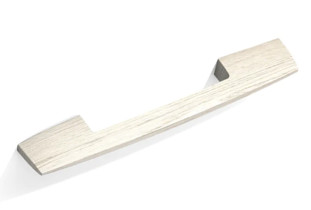 Ручка мебельная Lagom HL-003 деревянная (дуб), 160мм, белая