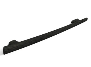 Ручка мебельная Bow HL-004M деревянная (дуб), 352 мм, черная