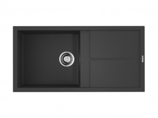 Мойка кухонная Omoikiri  Sumi 100-BL, 500х1000х230мм, Tetogranit/Черный, в комплекте