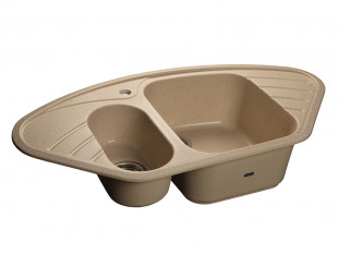 Мойка кухонная Granfest GF - C960E, 950х505х200мм, песочный 302, искусственный камень, в комплекте