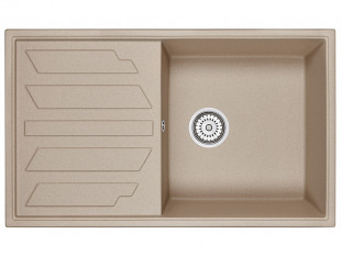 Мойка кухонная Granula 8601, 860х500х200мм, ПЕСОК, искусственный камень, в комплекте