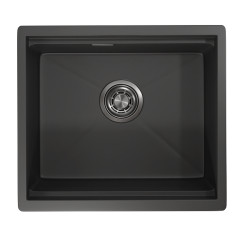 Мойка кухонная Granula 5045U, 500х445мм, черный матовый, нерж сталь
