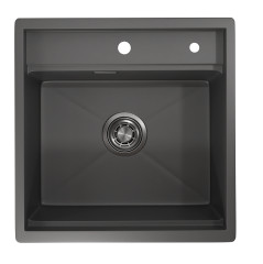 Мойка кухонная Granula 5051, 500х5100мм, графит матовый, нерж сталь