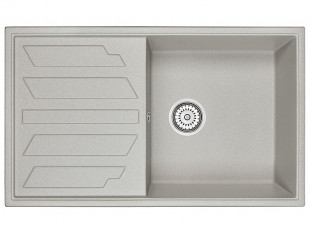 Мойка кухонная Granula 8601, 860х500х200мм, БАЗАЛЬТ, искусственный камень, в комплекте